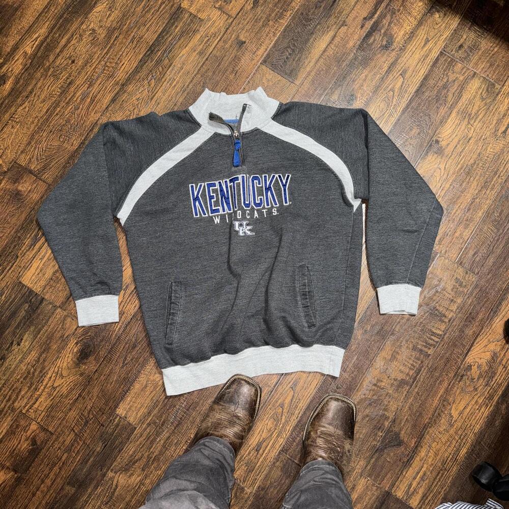 super sick 90s kentucky quater zip sweater